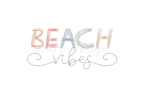 Beach Vibes Line Art Embroidery Design Review