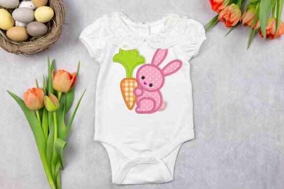 Bunny Holding Carrot Applique Embroidery Review