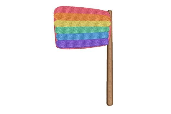 Classic Rainbow Pride Flag Embroidery Design