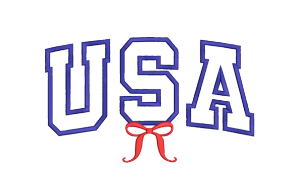 Coquette USA Embroidery Design