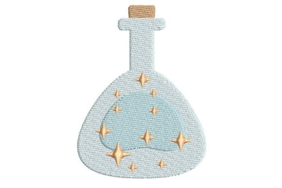 Magical Invisibility Potion Bottle Embroidery Design