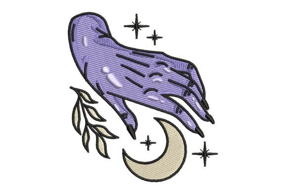 Mystical Witch Hand Embroidery Design