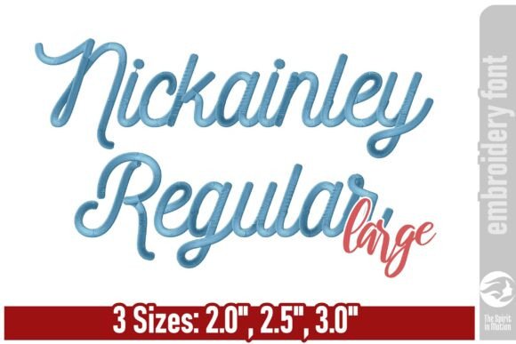 Nickainley Monoline Embroidery Font - L