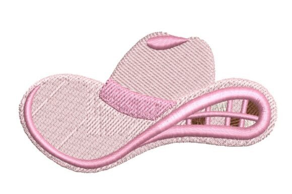 Pink Disco Cowgirl Hat Embroidery Design