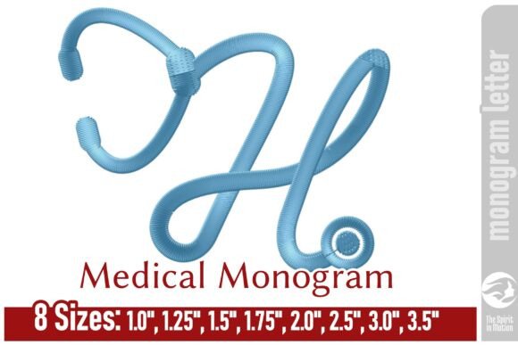 Review: Medical Embroidery Monogram Letter - H