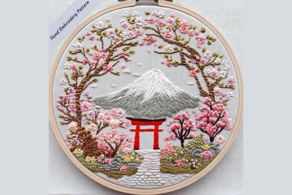 Sacura Fuji Torii Gate Embroidery Patt02 Review