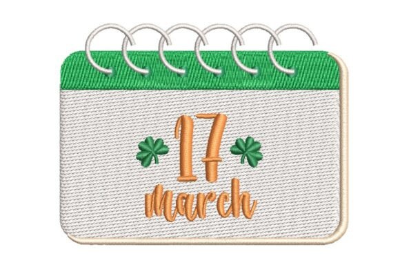 St. Patrick’s Day Calendar Embroidery